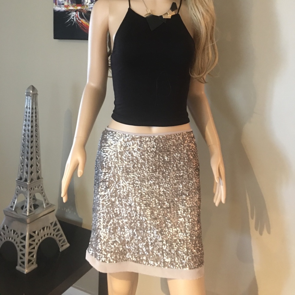 Olive & oak midi gold skirt